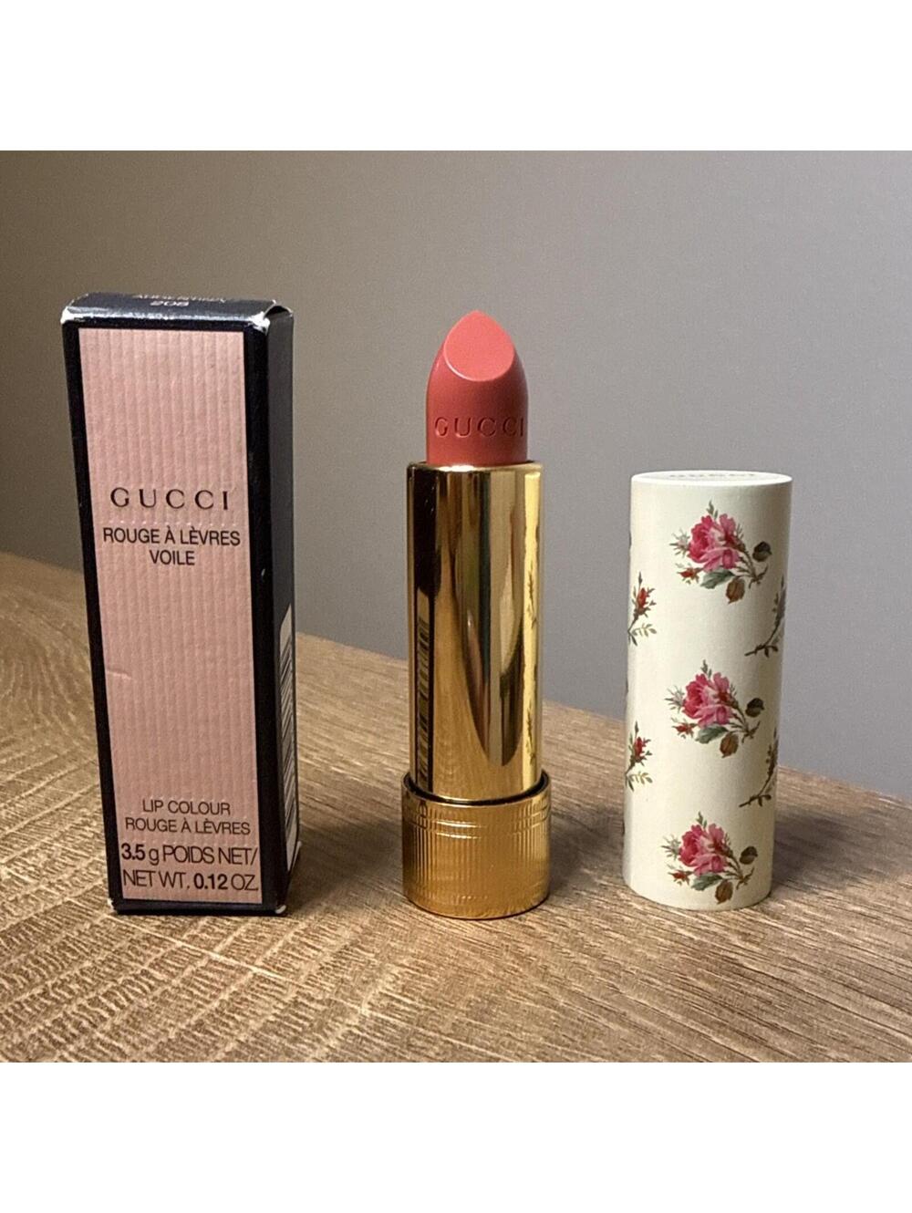 GUCCI Rouge A Levres Voile They Met in Argentina 208 Lipstick Sheer Lip 0.12 NIB